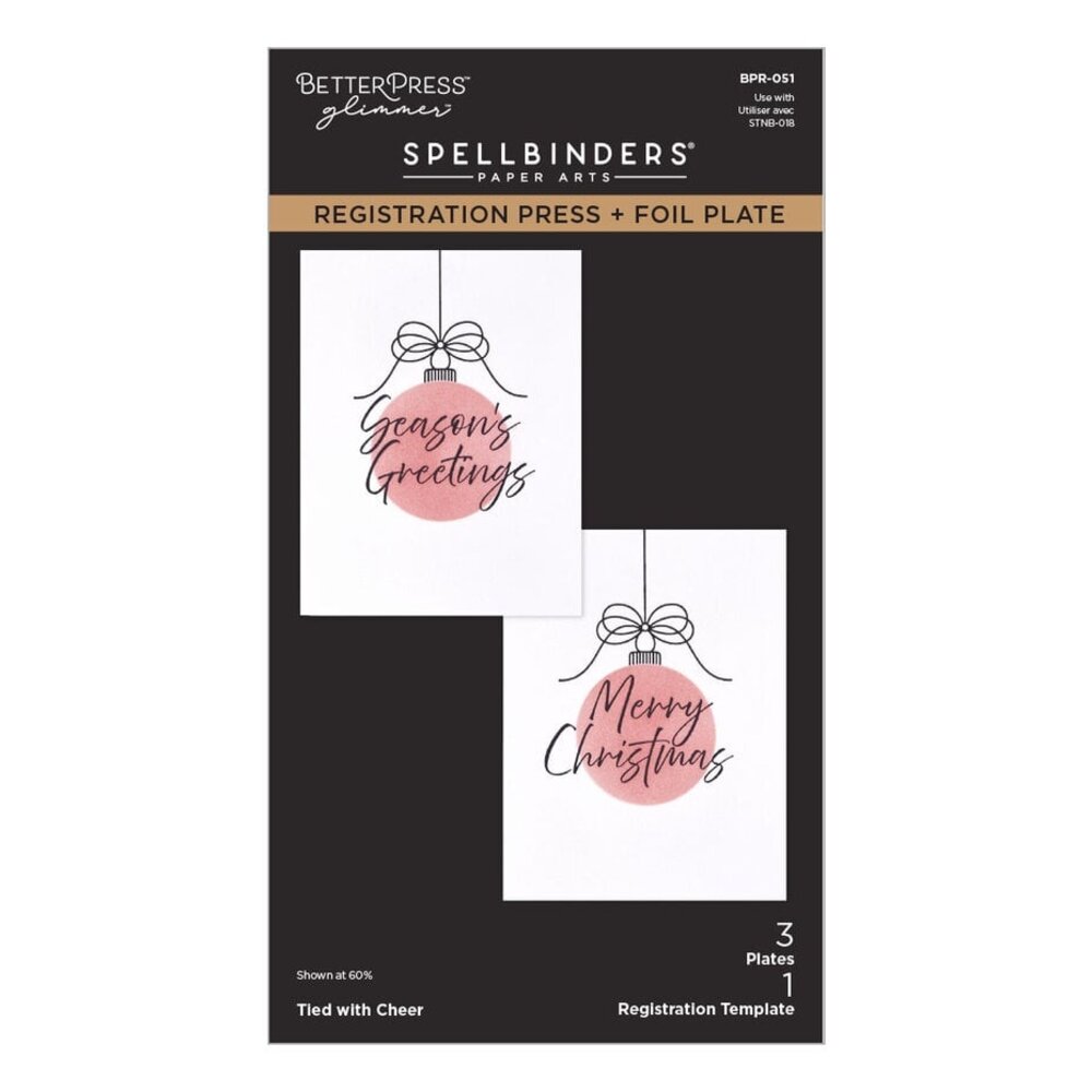 Spellbinders Create Your Way Holiday Tied with Cheer Registration Press + Foil Plate & Die Set (BPR-051)