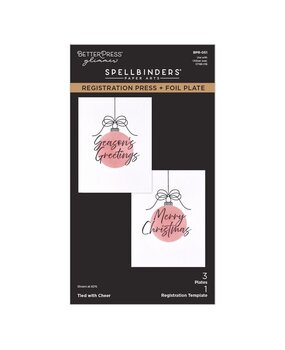 Spellbinders Create Your Way Holiday Tied with Cheer Registration Press + Foil Plate & Die Set (BPR-051)