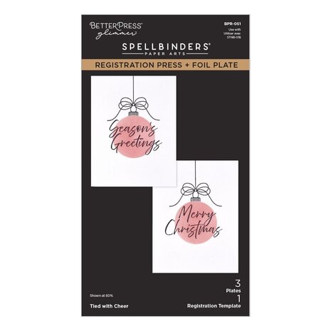 Spellbinders Create Your Way Holiday Tied with Cheer Registration Press + Foil Plate & Die Set (BPR-051)