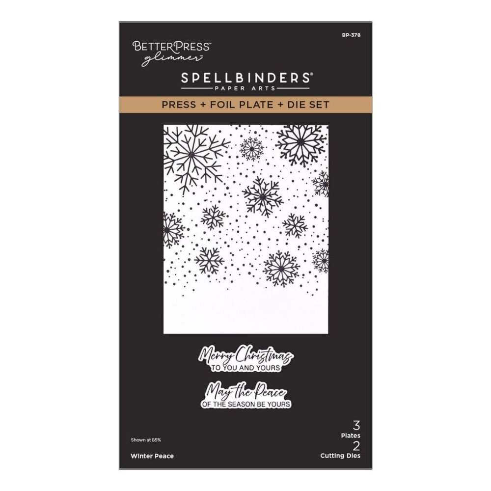 Spellbinders Create Your Way Holiday Winter Peace Press + Foil Plate & Die Set (BP-378) Spellbinders Create Your Way Holiday Winter Peace Press + Foil Plate & Die Set (BP-378)