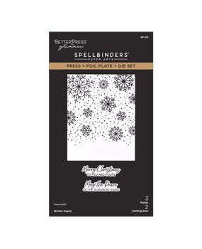 Spellbinders Create Your Way Holiday Winter Peace Press + Foil Plate & Die Set (BP-378)