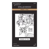 Spellbinders Create Your Way Everyday Thanks in Bloom Press + Foil Plate (BP-351)