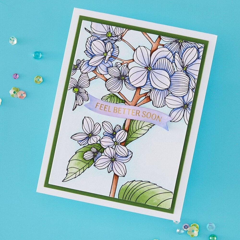 Spellbinders Create Your Way Everyday Thanks in Bloom Press + Foil Plate (BP-351)