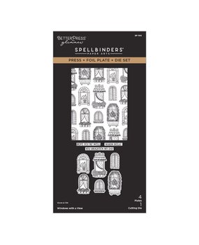 Spellbinders Create Your Way Everyday Windows with a View Press + Foil Plate & Die Set (BP-366)