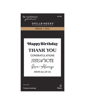 Spellbinders Create Your Way Everyday Timeless Greetings Press + Foil Plate (BP-368)