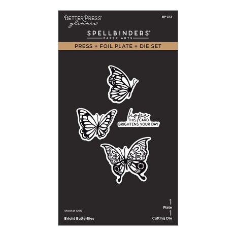 Spellbinders Create Your Way Everyday Bright Butterflies Press + Foil Plate & Die Set (BP-373)