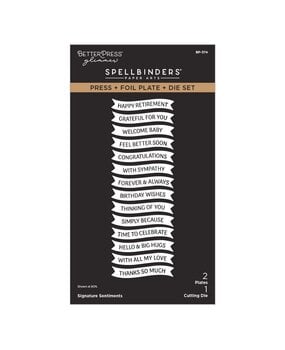 Spellbinders Create Your Way Everyday Signature Sentiments Press + Foil Plate & Die Set (BP-374)