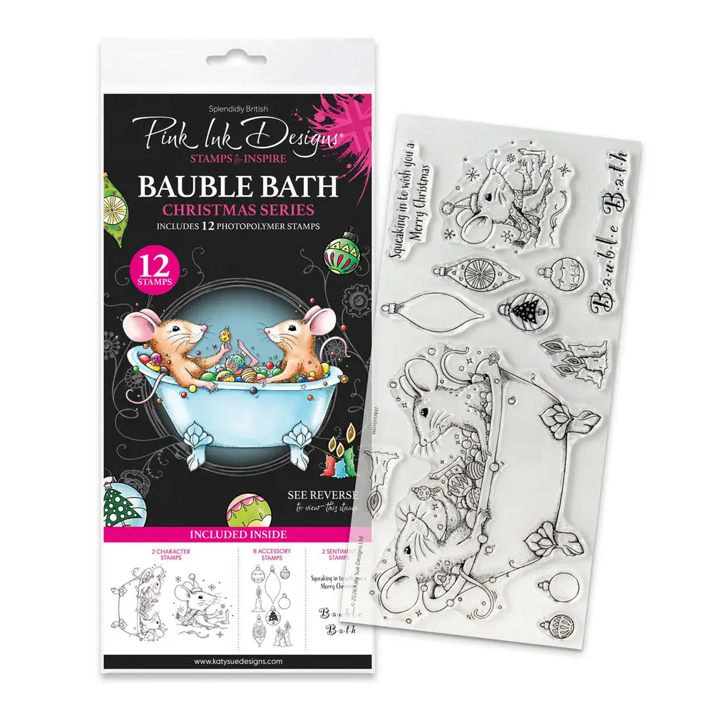 Pink Ink Designs Christmas Series Bauble Bath Clear Stamps (07-0022-PI) Pink Ink Designs Christmas Series Bauble Bath Clear Stamps (07-0022-PI)