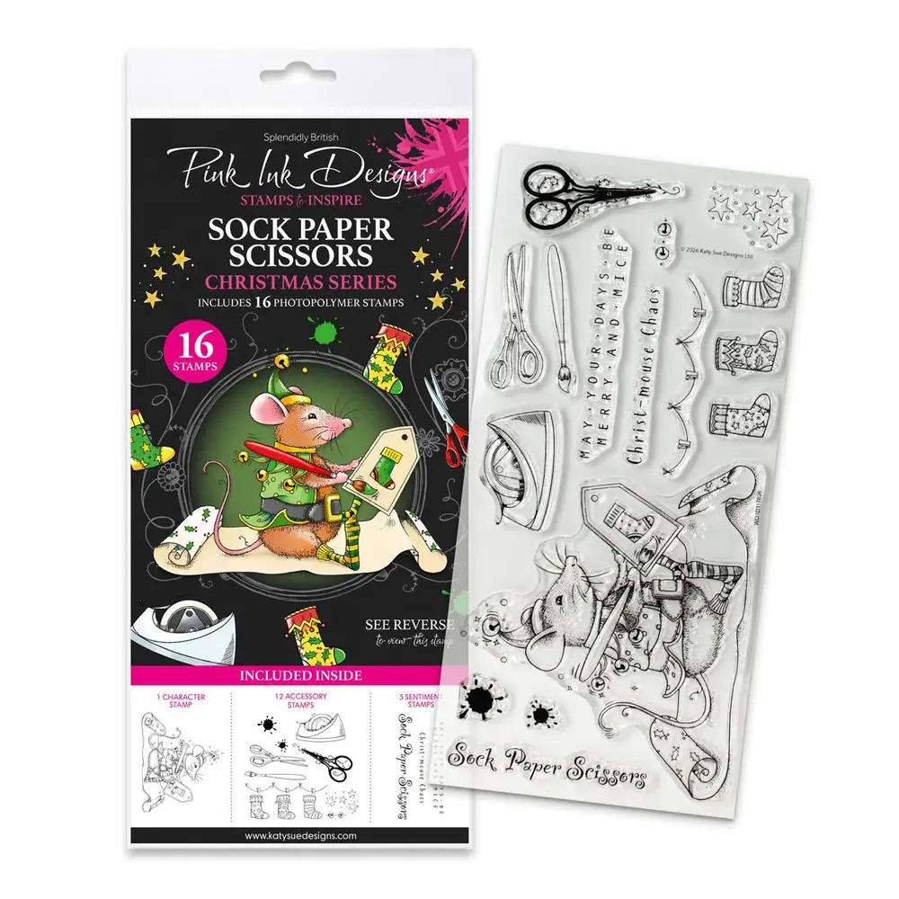 Pink Ink Designs Christmas Series Sock Paper Scissors Clear Stamps (07-0023-PI) Pink Ink Designs Christmas Series Sock Paper Scissors Clear Stamps (07-0023-PI)
