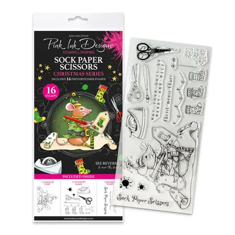 Pink Ink Designs Christmas Series Sock Paper Scissors Clear Stamps (07-0023-PI) Pink Ink Designs Christmas Series Sock Paper Scissors Clear Stamps (07-0023-PI)