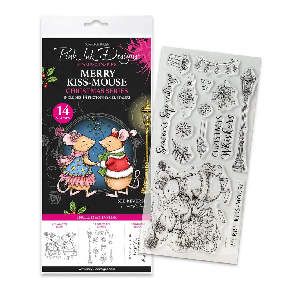 Pink Ink Designs Christmas Series Merry Kiss-Mouse Clear Stamps (07-0027-PI) Pink Ink Designs Christmas Series Merry Kiss-Mouse Clear Stamps (07-0027-PI)