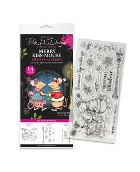 Pink Ink Designs Christmas Series Merry Kiss-Mouse Clear Stamps (07-0027-PI) Pink Ink Designs Christmas Series Merry Kiss-Mouse Clear Stamps (07-0027-PI)