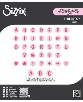 Sizzix Thinlits Die Alphabet Beads (34pcs) by Letters by Shells (667199) Sizzix Thinlits Die Alphabet Beads (34pcs) by Letters by Shells (667199)