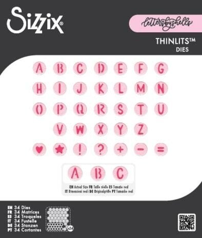 Sizzix Thinlits Die Alphabet Beads (34pcs) by Letters by Shells (667199) Sizzix Thinlits Die Alphabet Beads (34pcs) by Letters by Shells (667199)