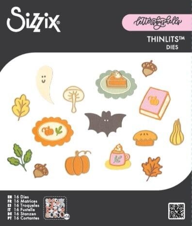 Sizzix Thinlits Die Cozy Fall Favorites (16pcs) by Letters by Shells (667200) Sizzix Thinlits Die Cozy Fall Favorites (16pcs) by Letters by Shells (667200)
