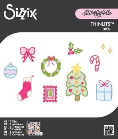 Sizzix Thinlits Die Holiday Cheer (15pcs) by Letters by Shells (667201) Sizzix Thinlits Die Holiday Cheer (15pcs) by Letters by Shells (667201)