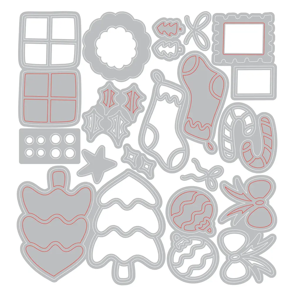 Sizzix Thinlits Die Holiday Cheer (15pcs) by Letters by Shells (667201) Sizzix Thinlits Die Holiday Cheer (15pcs) by Letters by Shells (667201)