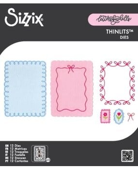 Sizzix Thinlits Die Loops, Bows & Frames (12pcs) by Letters by Shells (667203) Sizzix Thinlits Die Loops, Bows & Frames (12pcs) by Letters by Shells (667203)