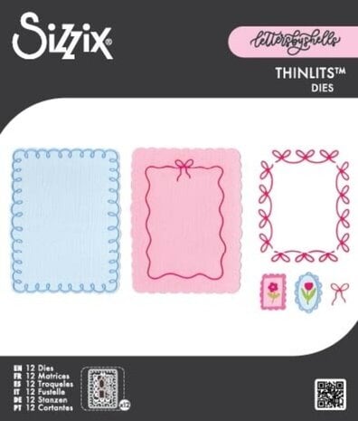 Sizzix Thinlits Die Loops, Bows & Frames (12pcs) by Letters by Shells (667203) Sizzix Thinlits Die Loops, Bows & Frames (12pcs) by Letters by Shells (667203)