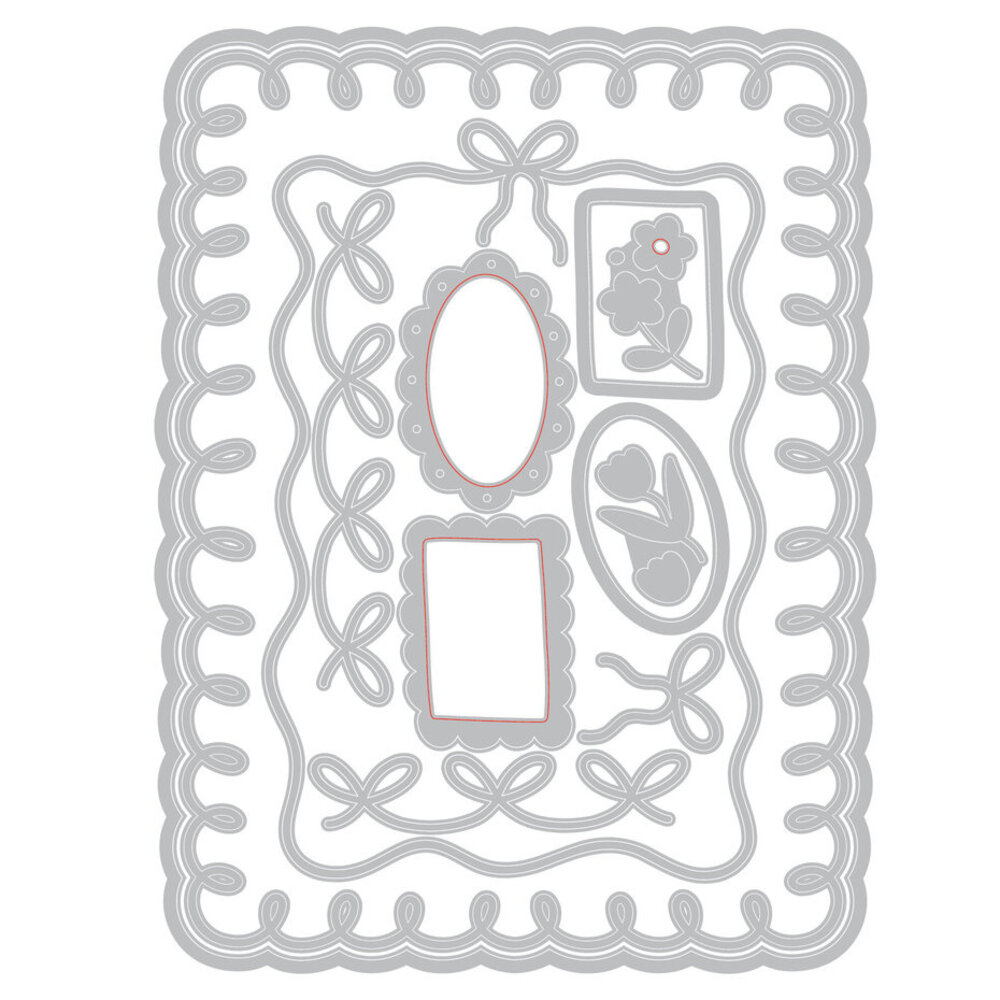 Sizzix Thinlits Die Loops, Bows & Frames (12pcs) by Letters by Shells (667203) Sizzix Thinlits Die Loops, Bows & Frames (12pcs) by Letters by Shells (667203)