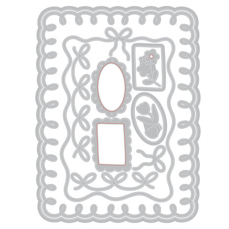 Sizzix Thinlits Die Loops, Bows & Frames (12pcs) by Letters by Shells (667203) Sizzix Thinlits Die Loops, Bows & Frames (12pcs) by Letters by Shells (667203)