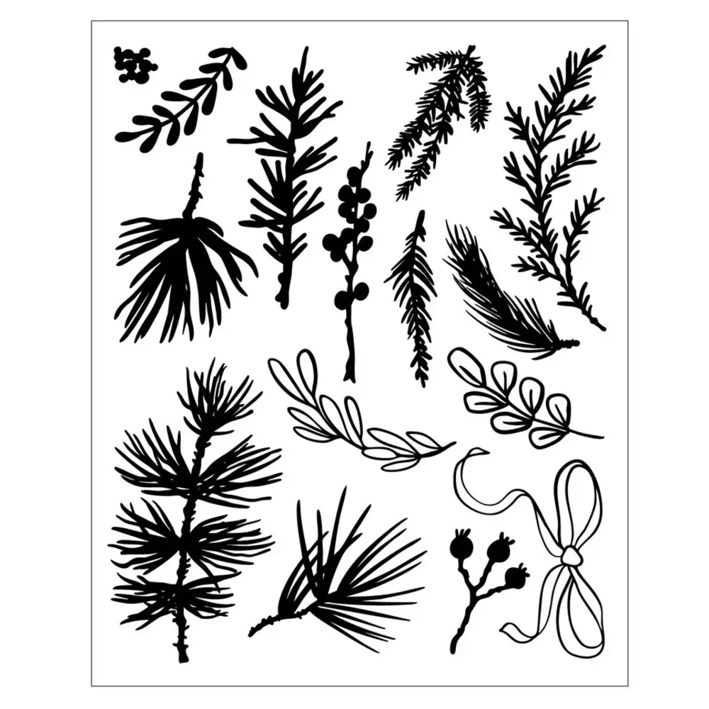 Sizzix Clear Stamps with Framelits Die Winter Greenery (15+32pcs) by Vicki Boutin (667188) Sizzix Clear Stamps with Framelits Die Winter Greenery (15+32pcs) by Vicki Boutin (667188)