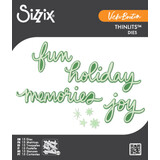 Sizzix Thinlits Die Vicki Holiday Script (15pcs) by Vicki Boutin (667189)