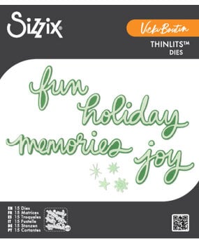 Sizzix Thinlits Die Vicki Holiday Script (15pcs) by Vicki Boutin (667189) Sizzix Thinlits Die Vicki Holiday Script (15pcs) by Vicki Boutin (667189)