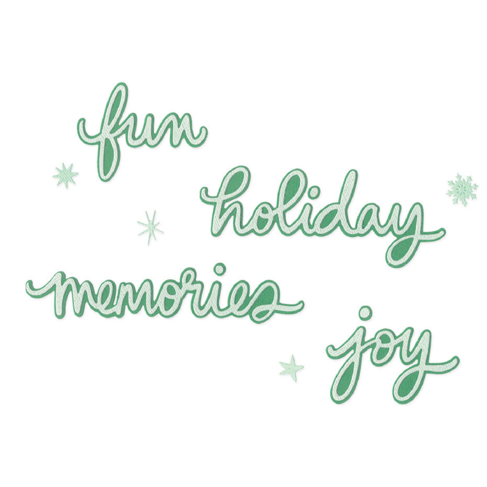 Sizzix Thinlits Die Vicki Holiday Script (15pcs) by Vicki Boutin (667189) Sizzix Thinlits Die Vicki Holiday Script (15pcs) by Vicki Boutin (667189)
