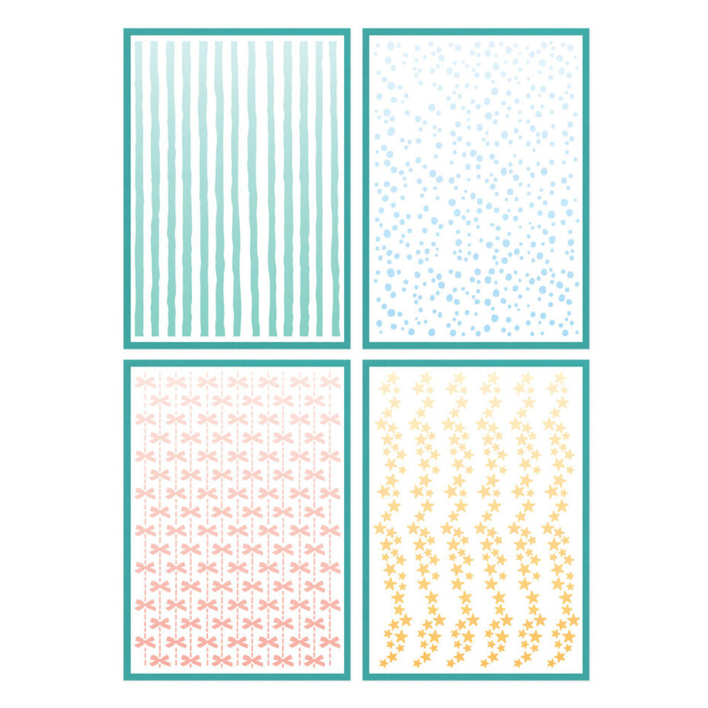Sizzix Stencil A6 Holiday Layering Stripes (4pcs) by Vicki Boutin (667190) Sizzix Stencil A6 Holiday Layering Stripes (4pcs) by Vicki Boutin (667190)