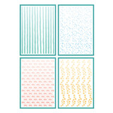 Sizzix Stencil A6 Holiday Layering Stripes (4pcs) by Vicki Boutin (667190)
