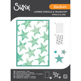 Sizzix Layered Stencis & Framelits Die Script Layering Stars (2+3pcs) by Vicki Boutin (667191)