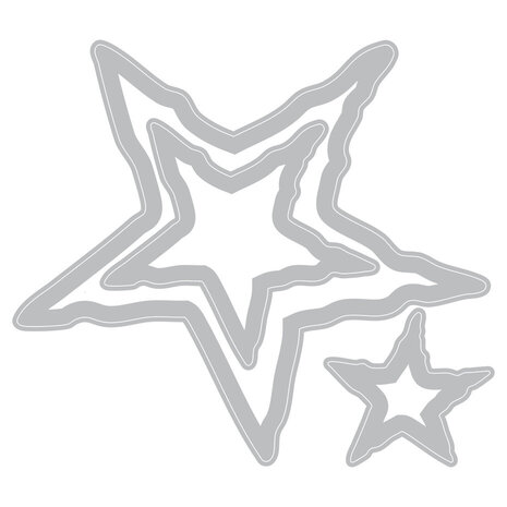 Sizzix Layered Stencis & Framelits Die Script Layering Stars (2+3pcs) by Vicki Boutin (667191) Sizzix Layered Stencis & Framelits Die Script Layering Stars (2+3pcs) by Vicki Boutin (667191)