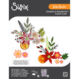 Sizzix Clear Stamps with Framelits Die Winter Florals (24+44pcs) by Vicki Boutin (667192)