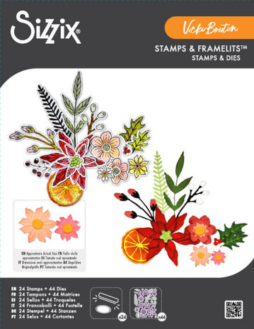 Sizzix Clear Stamps with Framelits Die Winter Florals (24+44pcs) by Vicki Boutin (667192) Sizzix Clear Stamps with Framelits Die Winter Florals (24+44pcs) by Vicki Boutin (667192)
