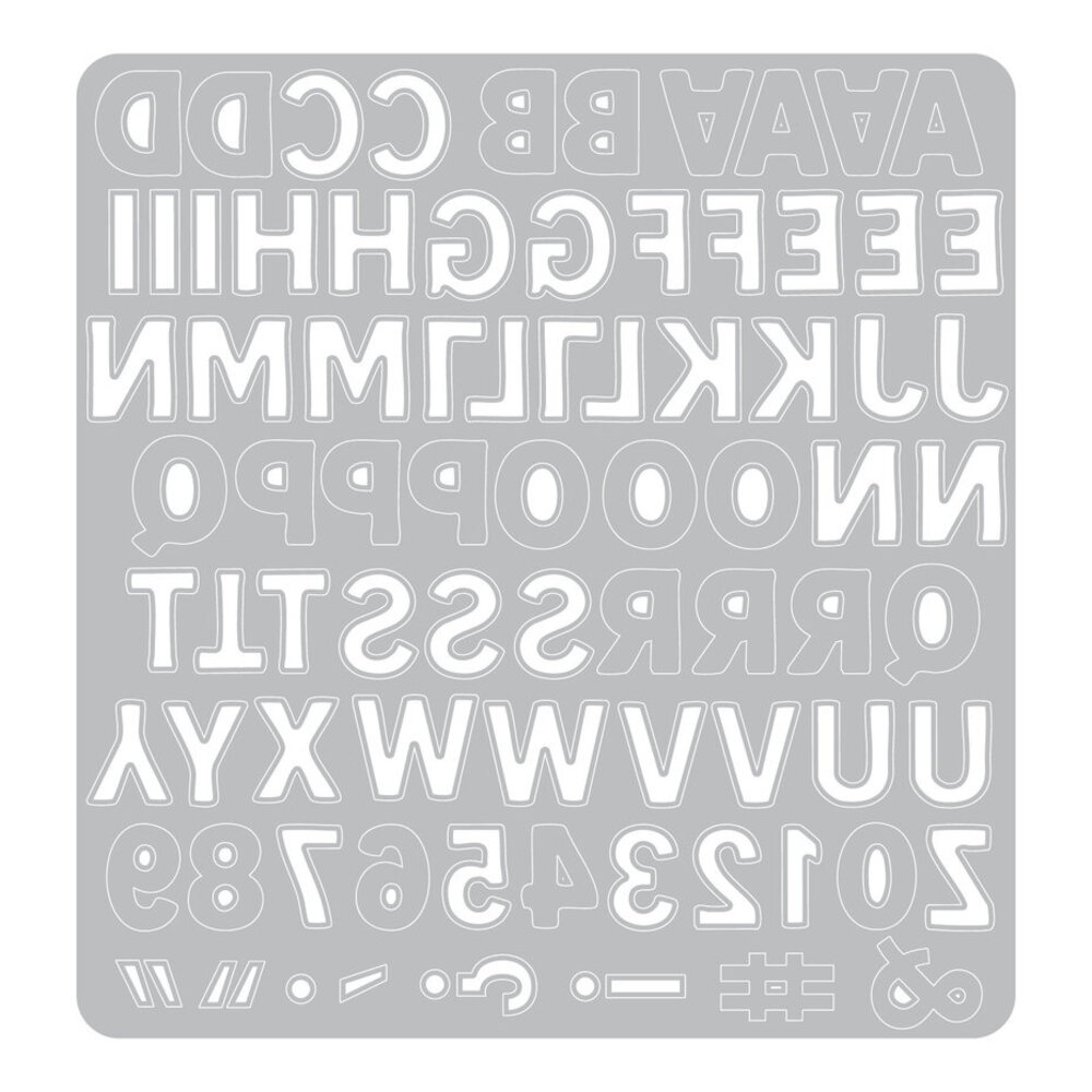Sizzix Thinlits Die Mini Bold Alpha by Vicki Boutin (667198) Sizzix Thinlits Die Mini Bold Alpha by Vicki Boutin (667198)