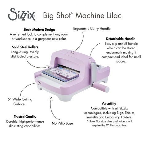 Sizzix Big Shot Machine Only Lilac (667242) + GRATIS DISNEY SNIJMAL Sizzix Big Shot Machine Only Lilac (667242) + GRATIS DISNEY SNIJMAL