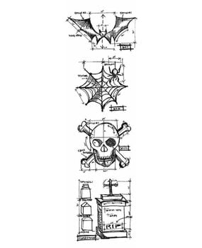 Stampers Anonymous Cling Stamps Strip Halloween Mini (THMB002)