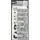 Stampers Anonymous Tim Holtz Clear Stamp and Stencil Halloween Outlines (THMM199)