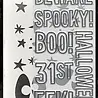 Stampers Anonymous Tim Holtz Clear Stamp and Stencil Halloween Outlines (THMM199) Stampers Anonymous Tim Holtz Clear Stamp and Stencil Halloween Outlines (THMM199)