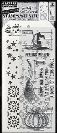 Stampers Anonymous Tim Holtz Clear Stamp and Stencil Blueprint Spells (THMM201) Stampers Anonymous Tim Holtz Clear Stamp and Stencil Blueprint Spells (THMM201)