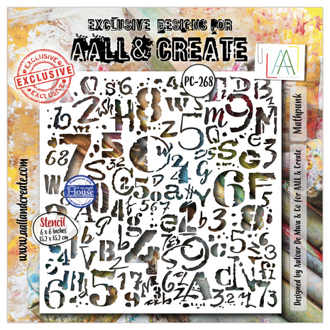 AALL and Create Masking Stencil 6x6 Inch Mathpunk (AALL-PC-268) AALL and Create Masking Stencil 6x6 Inch Mathpunk (AALL-PC-268)