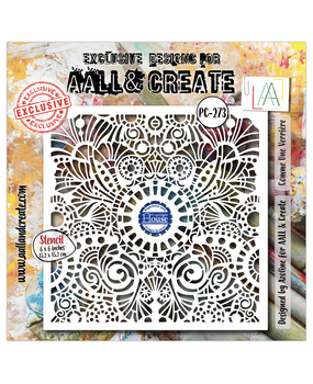 AALL and Create Masking Stencil 6x6 Inch Comme Une Verrière (AALL-PC-273) AALL and Create Masking Stencil 6x6 Inch Comme Une Verrière (AALL-PC-273)