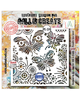 AALL and Create Masking Stencil 6x6 Inch Prendre Son Envol (AALL-PC-274) AALL and Create Masking Stencil 6x6 Inch Prendre Son Envol (AALL-PC-274)