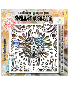 AALL and Create Masking Stencil 6x6 Inch Coquelicot Nouveau (AALL-PC-276) AALL and Create Masking Stencil 6x6 Inch Coquelicot Nouveau (AALL-PC-276)