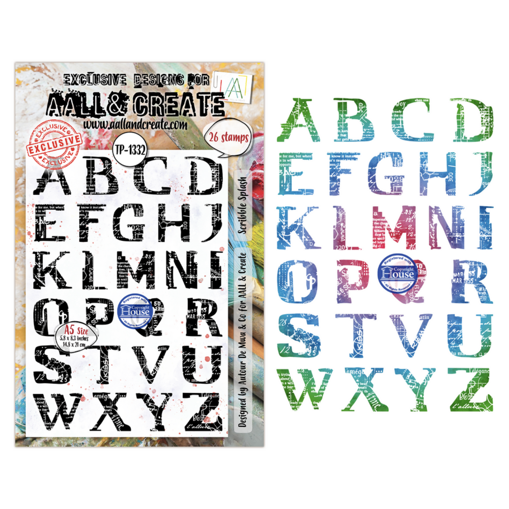 AALL and Create Clear Stamp Set A6 Scribble Splash (AALL-TP-1332) AALL and Create Clear Stamp Set A6 Scribble Splash (AALL-TP-1332)