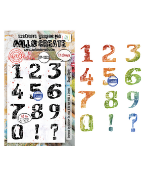 AALL and Create Clear Stamp Set A6 Dizzy Digits (AALL-TP-1333) AALL and Create Clear Stamp Set A6 Dizzy Digits (AALL-TP-1333)