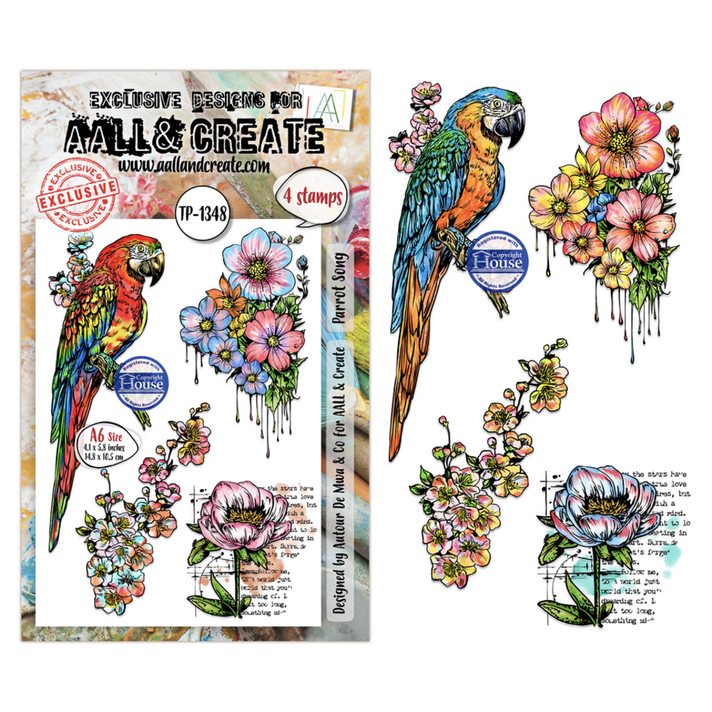 AALL and Create Clear Stamp Set A6 Parrot Song (AALL-TP-1348) AALL and Create Clear Stamp Set A6 Parrot Song (AALL-TP-1348)