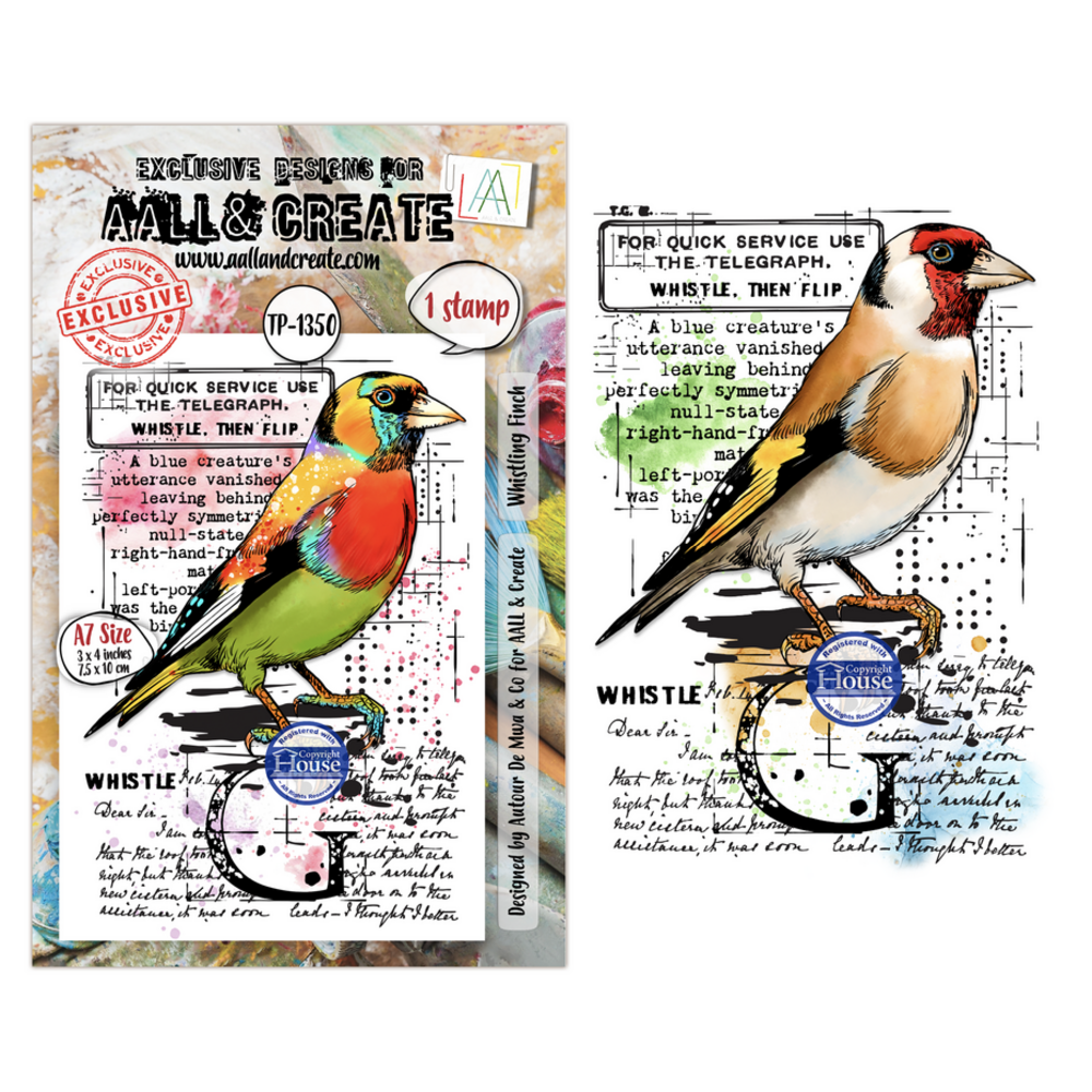AALL and Create Clear Stamp Set A7 Whistling Finch (AALL-TP-1350) AALL and Create Clear Stamp Set A7 Whistling Finch (AALL-TP-1350)