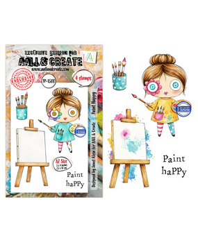 AALL and Create Clear Stamp Set A7 Paint Happy (AALL-TP-1500) AALL and Create Clear Stamp Set A7 Paint Happy (AALL-TP-1500)
